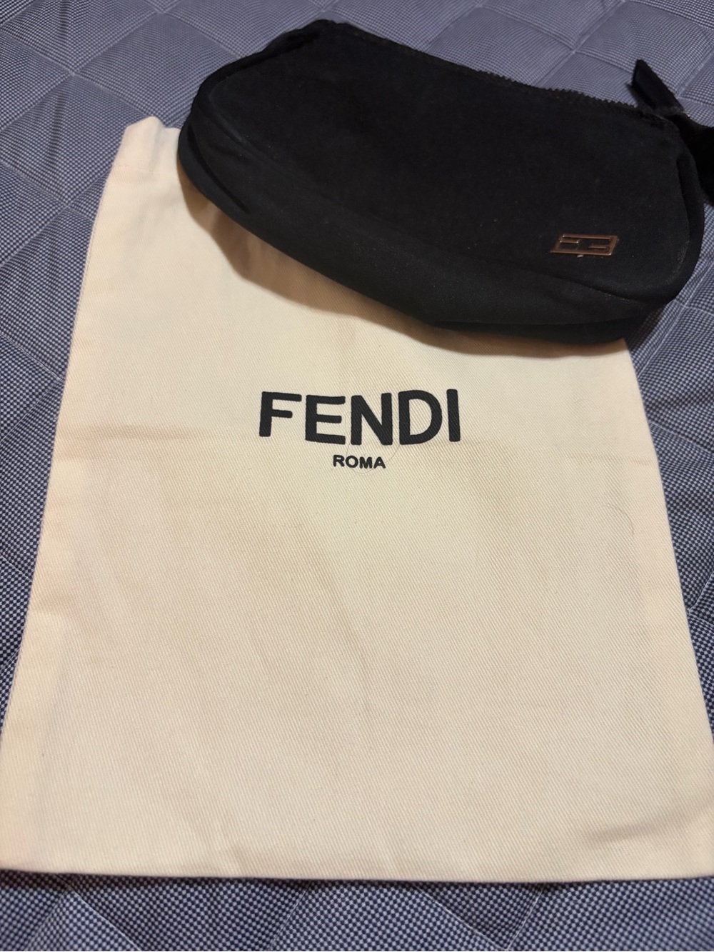 Authentic black Fendi pouch.